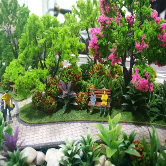 Rollbacks & More 20Pcs Model Train HO N O Scale 1:150 Bench Chair Settee Street Park Layout Plastic Crafts,Garden/Railway