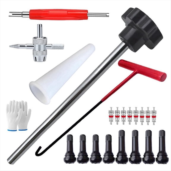 Rollbacks & More 23pcs Tire Valve Stem Puller Tube Metal Repair Tools Kit Car Wheel Remover Installer A