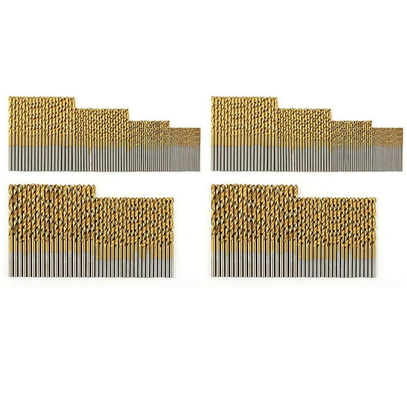 Rollbacks & More 240 Pcs Titanium Drill Bit Set HSS Bits for Metal, Steel, Wood, Plastic, Copper, Aluminum Alloy, 1mm to 3.5mm