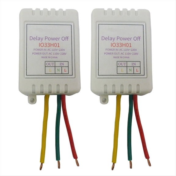 Rollbacks & More 2PCS 1-480Min Timer Adjustable Disconnect Delay Controller AC 110V 220V Power-on OFF Relay Switch Voltage Output
