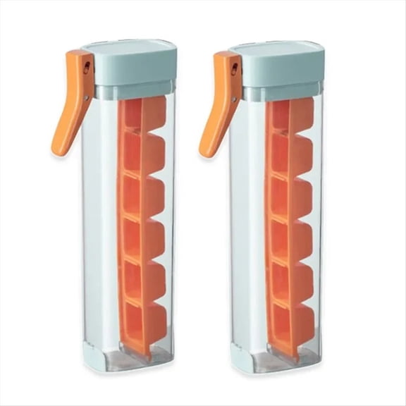 Rollbacks & More 2PCS One-Handed Pressing Ice Lattice Easy to Release Freeze 6 Compartments Mould Homemade Small Moulds,C