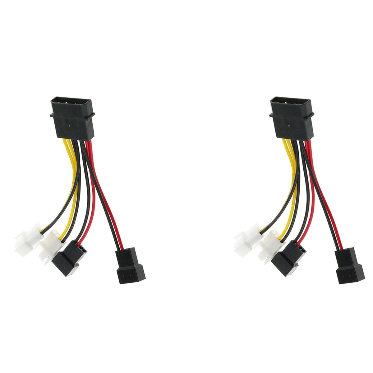 Rollbacks & More 2Pcs 4-Pin to 3-Pin Fan Power Cable Adapter Connector ...