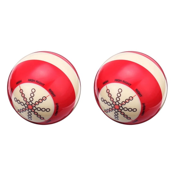 Rollbacks & More 2Pcs 57mm White Red Resin Billiards Spot Pool Snooker Practice Training Cue Balls Sports for Beginner