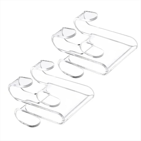 Rollbacks & More 2Pcs Acrylic Glass Door Hanger Attachments Secure Towel and Clothing Hangings Hook