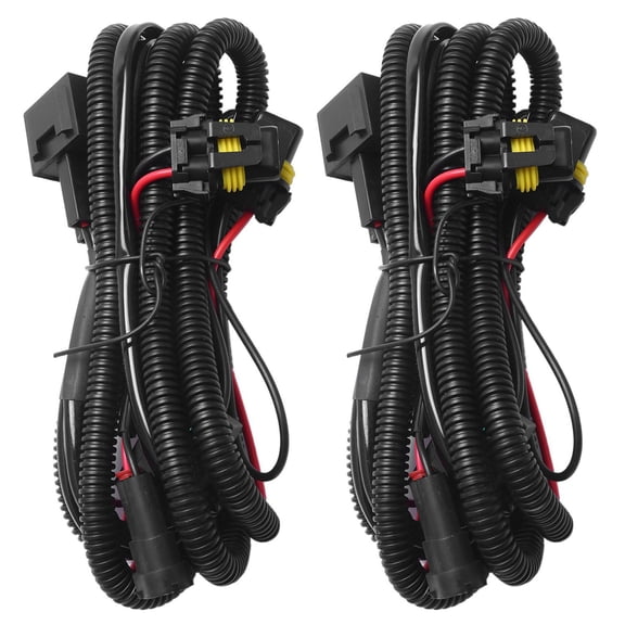 Rollbacks & More 2Pcs Car Fog Light Relay Harness H11 880 Adapter Extension Cable 40A LED and Connector