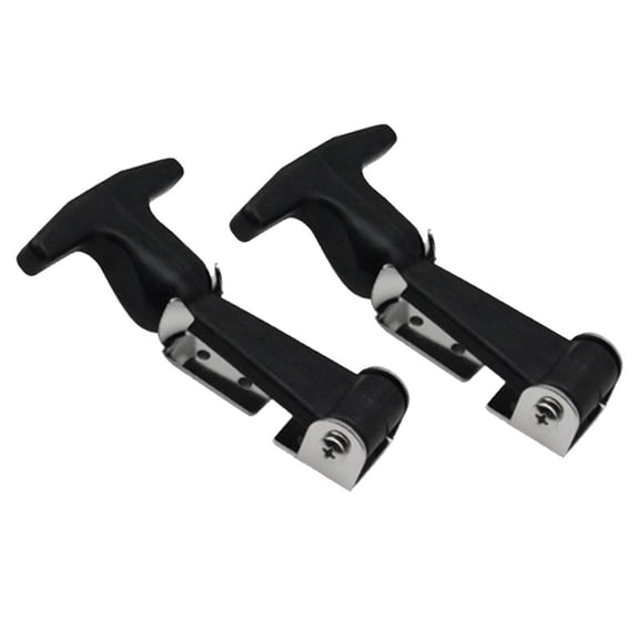 Rollbacks & More 2Pcs Stainless Steel Rubber Hood Catch Flexible T-Handle Hasp Draw Latches with Brackets Tool Box