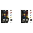 thumbnail image 1 of Rollbacks & More 2X 12V 12 Way Marine Fuse Block Panel with Ground & Volt Box for Car Automotive Boat RV RZR, 1 of 9