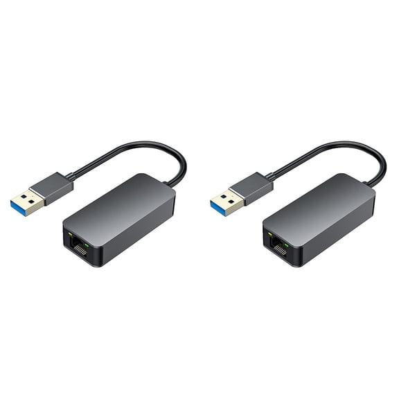 Rollbacks & More 2X 2500Mbps USB C Ethernet to RJ45 2.5G Wired Adapter LAN Network Card for PC Laptop