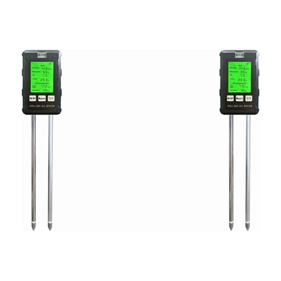 Rollbacks & More 2X 6 in 1 Multifunctional Soil Tester Fertility PH Temperature Humidity Sunlight Air Moisture Detector