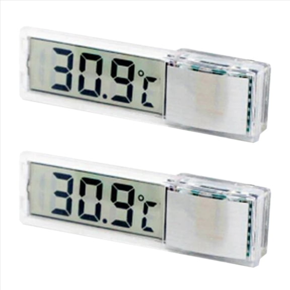 Rollbacks & More 2X Aquarium Thermometer Electronic Digital Fish Tank Temperature Measurement Temp Meter Accessories A