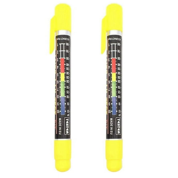 Rollbacks & More 2X Car Paint Thickness Tester Gauge for Tool Crash Checking Meter with Magnetic Tip Scale Indicate