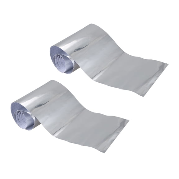 Rollbacks & More 2X Chrome Mirror Vinyl Film Wrap Sticker Decal Stretchable Reflective 152X20cm Silver