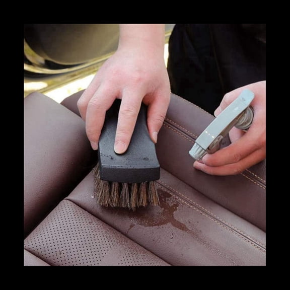 Rollbacks & More 2X Cleaning Brush, Soft Horse Hair Detailing Brush Non-Slip Handle Wash Vehicle for Rim Chassis, Radiator Grille