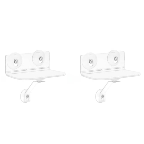 Rollbacks & More 2X Clear Acrylic Window Shelf with Suction Cups, Hanging for Plants, Camera, Picture Frame