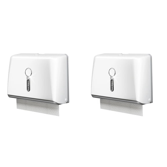 Rollbacks & More 2X Commercial Paper Towel Dispenser Wall Mount with Key Pack No Drilling or Screws Install for Bathroom Restroom Kitchen