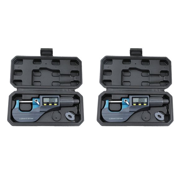 Rollbacks & More 2X Digital Micrometer, Professional Inch/Metric Measuring Tools 0.00005inch/0.001mm Resolution Thickness Gauge