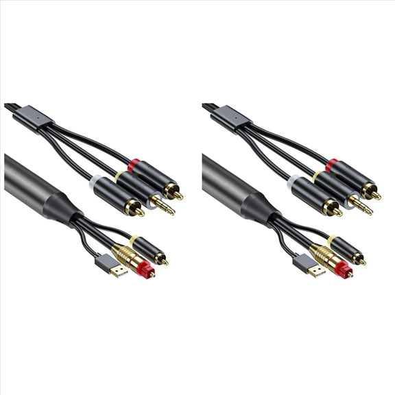 Rollbacks & More 2X Digital to Analog Audio Conversion Cable,Digital SPDIF/Optical & Coaxial L/R &3.5mm Cable