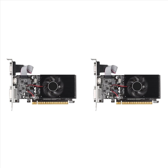 Rollbacks & More 2X GT210 1GB GDDR3 64Bit Graphics Card PClE X16 2.0 GPU Computer DVI-D+VGA+HD Desktop Video