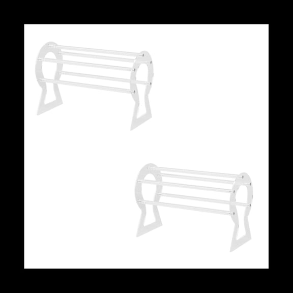 Rollbacks & More 2X Headband Holder,Clear Organizer,Acrylic Hair Hoop Display Stand,Headband Storage Holder for Women and Girls