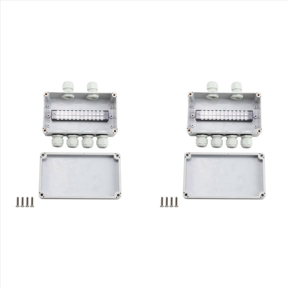 Rollbacks & More 2X IP66 Waterproof Junction Box 2 in 4 Out Electrical for Diameter 4-8 mm Wire