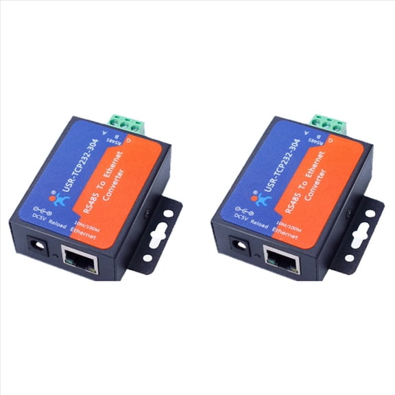 Rollbacks & More 2X Modbus Serial Port RS485 to Ethernet Converter Server -TCP232-304 Data Transmission DHCP/DNS Supported