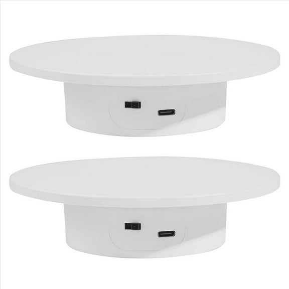 Rollbacks & More 2X Motorized Rotating Display Stand, 360 Electric Rotary Turntable Base Lazy , Load-Bearing 11Lbs, for Photography