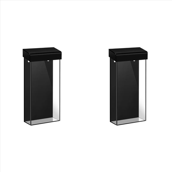 Rollbacks & More 2X Outdoor Brochure Holder 4x9 Inch Waterproof Wall Mount Literature Box with Lid Clear Acrylic for Pamphlet Menu