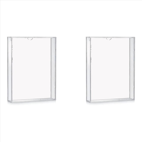 Rollbacks & More 2X Shadow Box Frame Acrylic Photo DIY Desktop Display All Transparent Storage