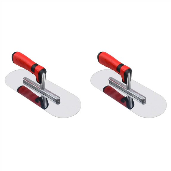 Rollbacks & More 2X Stainless Steel Pool Trowel Flat Concrete Finishing Tools Cement Drywall Plastering Masonry Construction Tool