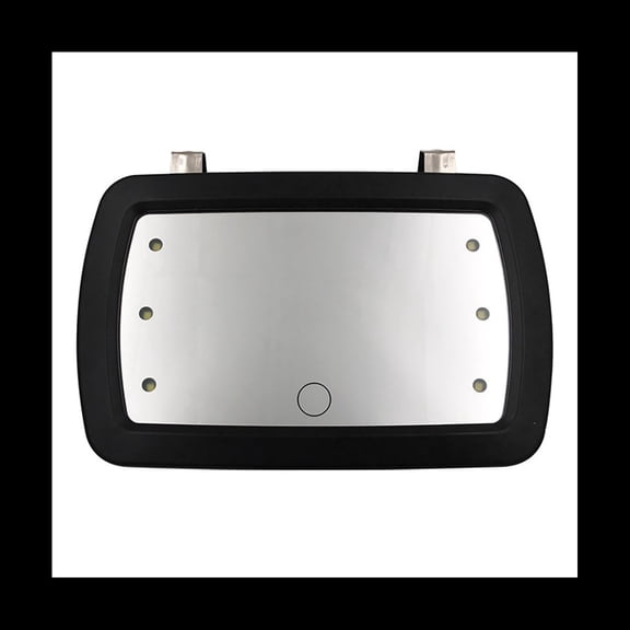 Rollbacks & More 2X Sun Visor Mirror with LED Lights Makeup Sun-Shading Cosmetic Clip Make Up Screen for Women