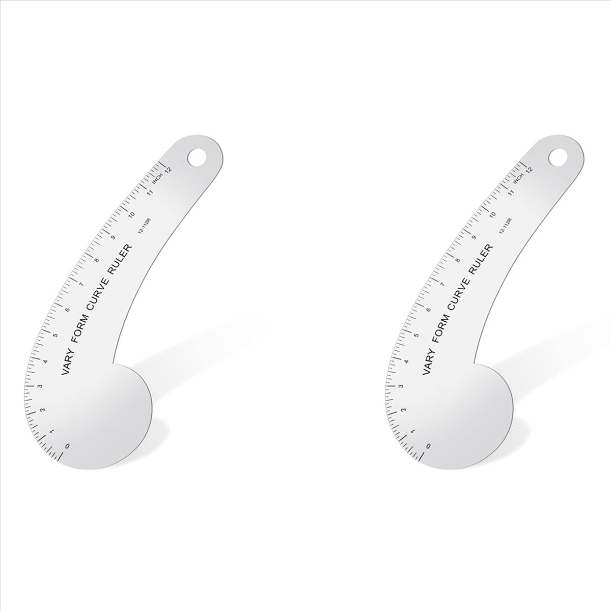 Vary Form Ruler Rollbacks & More 2X Vary Form Curve Ruler 12Inch Solid Metal French Hip ...