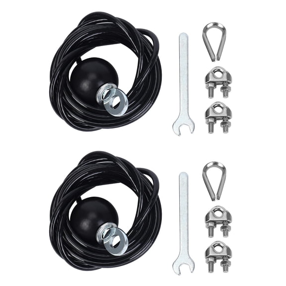 Rollbacks & More 2pcs 3Meters Gym Adjustable Cable Wire Rope Heavy Duty Steel Replacement Parts for Home Fitness