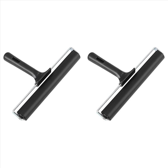 Rollbacks & More 2pcs 8-Inch Rubber Roller, Brayer Roller Brush for DIY Art Craft Painting, Print, Printmaking, Ink and Stamping