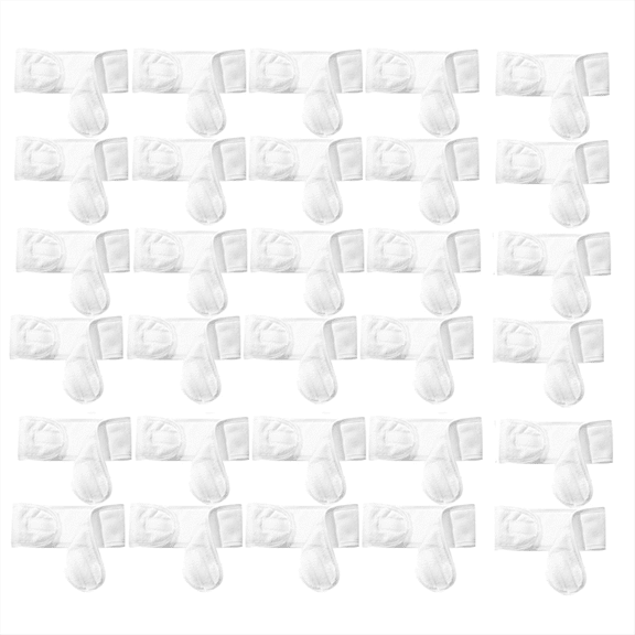 Rollbacks & More 30 Pack Spa Headband Esthetician Hair Wrap for Women Adjustable Makeup Sports Shower Stretch Towel White