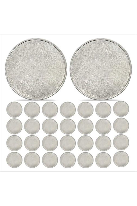 Rollbacks & More 30 Pcs Blanks 40mm Blank Coins for DIY Crafts Engraving Jewelry Making, Laser Engravable Coin Silver