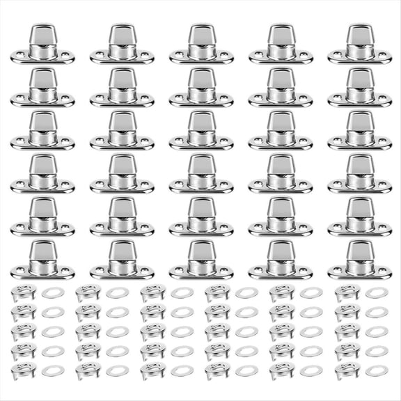 Rollbacks & More 30 Piece Set Grade Twist Lock Fasteners Turn Button Eyelet , Mounting Screws for Canvas Marine Fastener