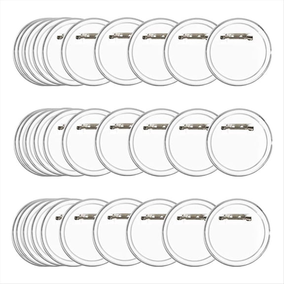 Rollbacks & More 30Pack 58mm Clear Button Pins Acrylic Design Badge Picture Buttons Badges Kit for DIY Crafts3