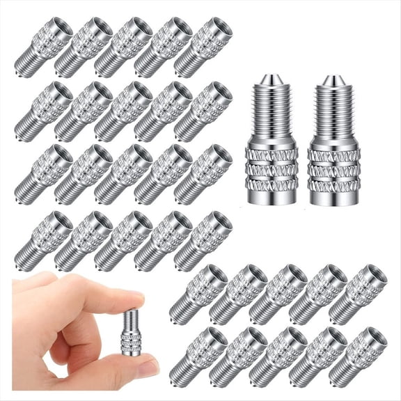 Rollbacks & More 32 Pcs Double Seal Valve Stem Cap Inflate Tire Caps Through Tires Air Metal