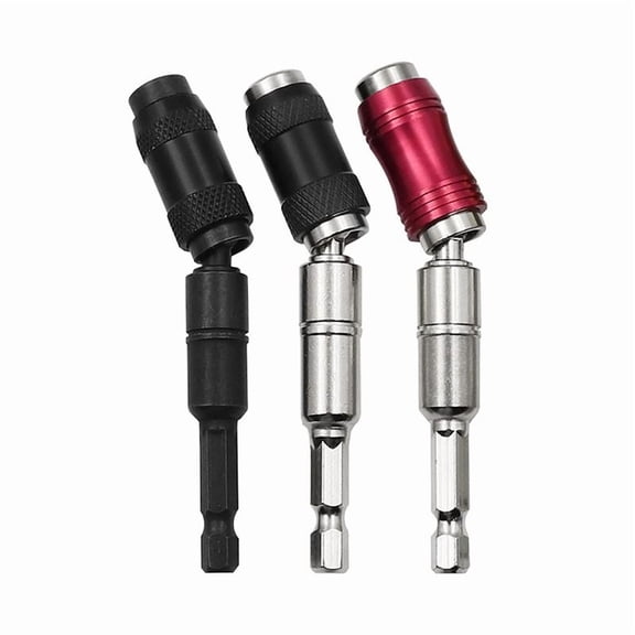 Rollbacks & More 3Pcs Magnetic Pivot Drill Bit Holder, Swiveling Tip Quick Release Flexible Screwdriver Holder A