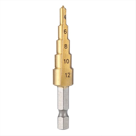 Rollbacks & More 4-12mm HSS Straight Groove Step Drill Bit Wood Metal Hole Cutter Core Pagoda
