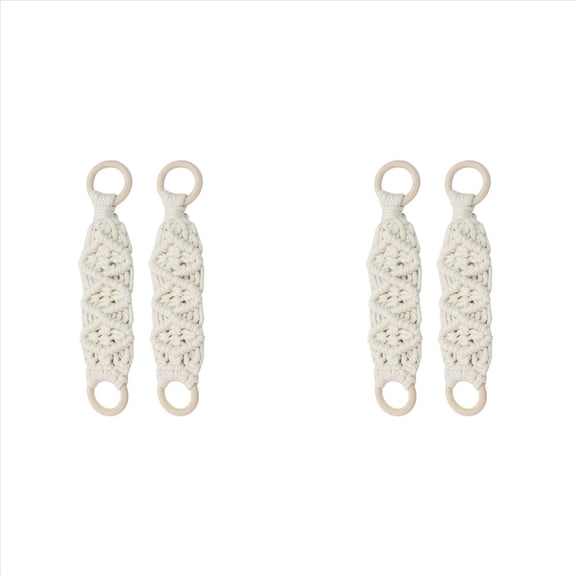 Rollbacks & More 4 PCS Hanging Kitchen Towels Ring Crochet Dish Towel with Loop Holder 10.43x2.56inch