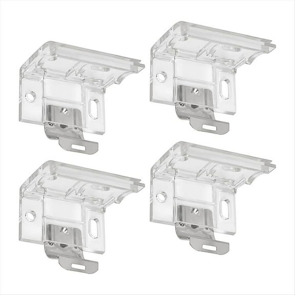 Rollbacks & More 4 PCS Mounting Bracket with Metal Clip, Hidden Clips for 1inch (25mm) Pleated Shades Cordless