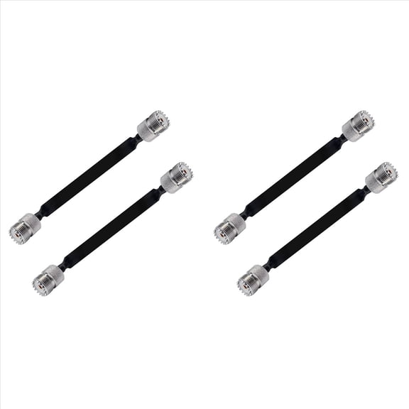 Rollbacks & More 4 Pack 40cm Coaxial Cable Window/Door Pass Through Flat Cable, SO239 UHF Female to Female,50 Ohm
