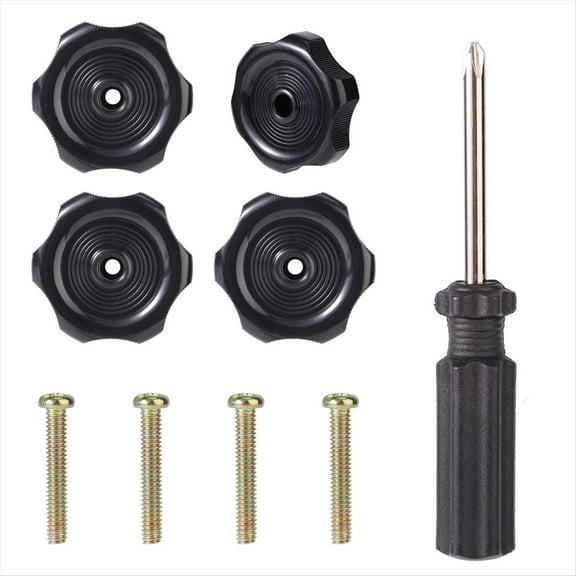 Rollbacks & More 4 Pack RV Window Knob & Vent with Screwdriver, 1/2in Shaft 2-1/4in Diameter Trailer Latch Replacement Easy Install