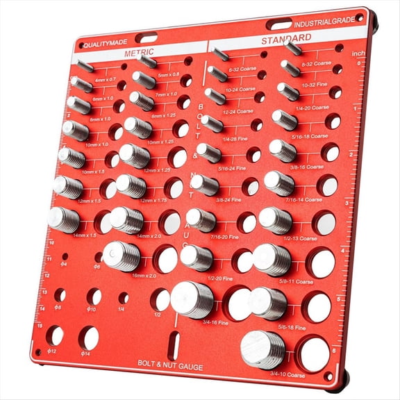 Rollbacks & More , 42 Nut and Bolt Size Thread Gauge, Identifier Gauge