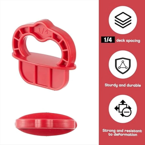 Rollbacks & More 48Pcs Deck Board Jig 1/4inch Spacer Rings for Pressure Treated Composite Plank Decking Tool