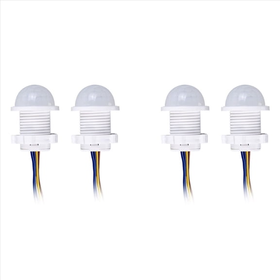 Rollbacks & More 4PCS Smart PIR Sensor Detector Switch 110V 220V Human Body Infrared Motion Indction Auto on Off Light Switches