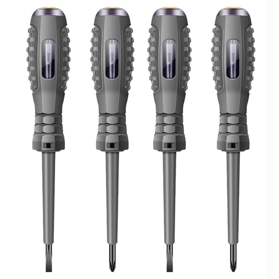 Rollbacks & More 4Pcs Digital Voltage Tester Pen AC Non-Contact Induction Test Pencil Voltmeter Power Detector Electrical Screwdriver