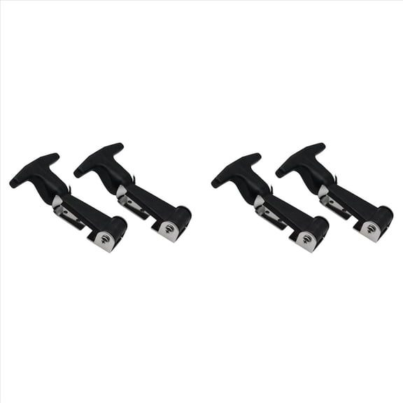 Rollbacks & More 4Pcs Stainless Steel Rubber Hood Catch Flexible T-Handle Hasp Draw Latches with Brackets Tool Box