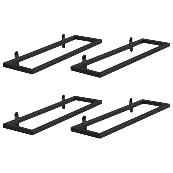 Rollbacks & More 4X Wine Holder Wall Mounted Metal Hanging Display Glass Shelf Rack